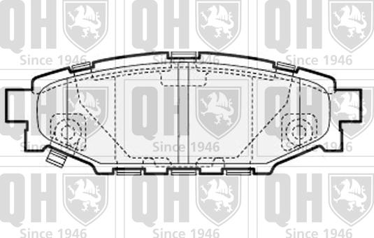 Quinton Hazell BP1544 - Тормозные колодки, дисковые, комплект autospares.lv