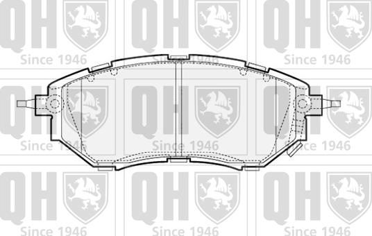 Quinton Hazell BP1543 - Тормозные колодки, дисковые, комплект autospares.lv