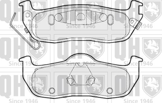 Quinton Hazell BP1542 - Тормозные колодки, дисковые, комплект autospares.lv