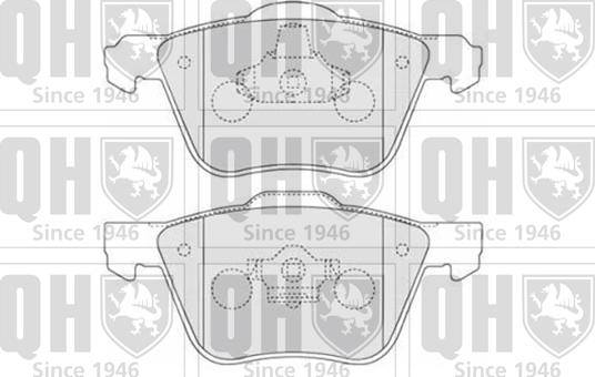 Quinton Hazell BP1547 - Тормозные колодки, дисковые, комплект autospares.lv