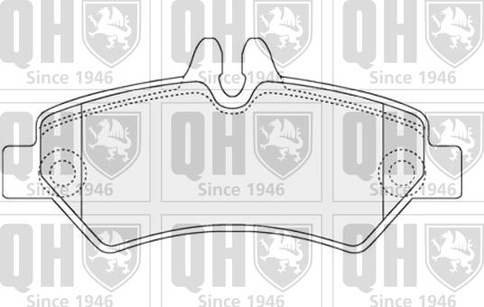 Quinton Hazell BP1556 - Тормозные колодки, дисковые, комплект autospares.lv