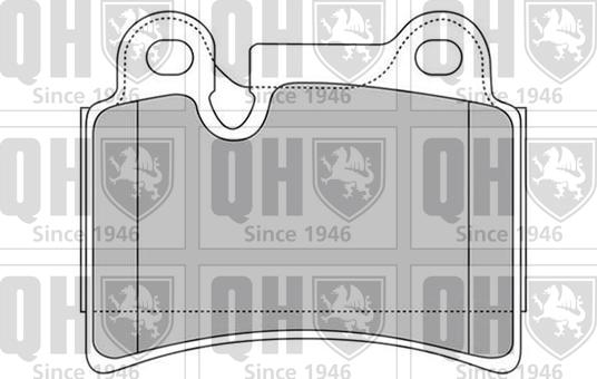 Quinton Hazell BP1569 - Тормозные колодки, дисковые, комплект autospares.lv