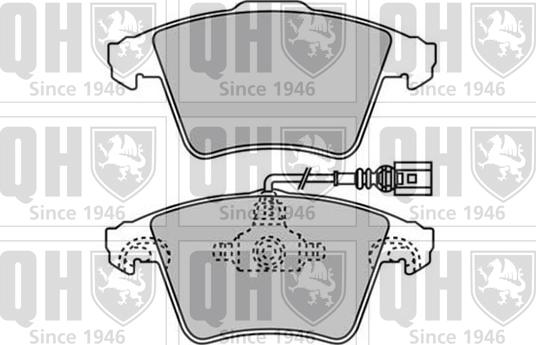 Quinton Hazell BP1568 - Тормозные колодки, дисковые, комплект autospares.lv