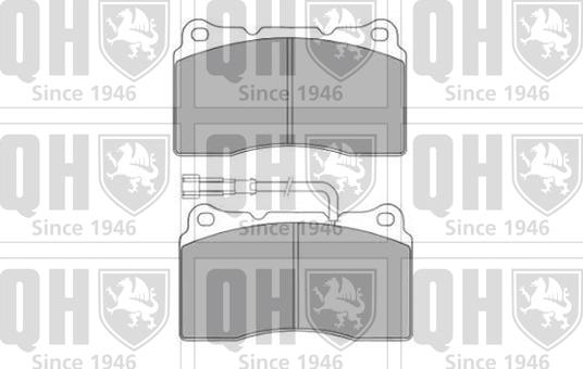 Quinton Hazell BP1501 - Тормозные колодки, дисковые, комплект autospares.lv