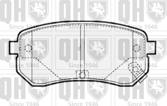 Quinton Hazell BP1516 - Тормозные колодки, дисковые, комплект autospares.lv