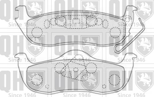 Quinton Hazell BP1512 - Тормозные колодки, дисковые, комплект autospares.lv