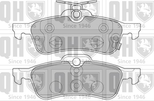 Quinton Hazell BP1585 - Тормозные колодки, дисковые, комплект autospares.lv