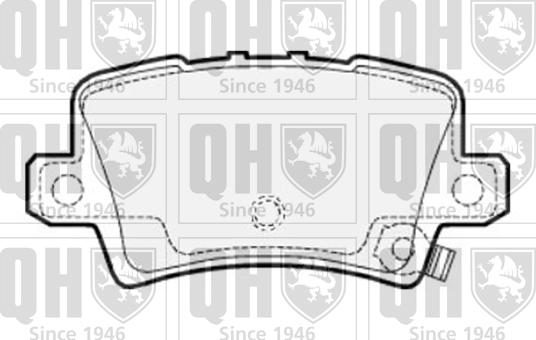 Quinton Hazell BP1536 - Тормозные колодки, дисковые, комплект autospares.lv