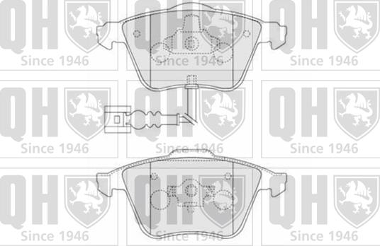 Quinton Hazell BP1533 - Тормозные колодки, дисковые, комплект autospares.lv
