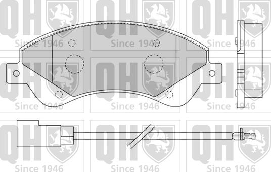 Quinton Hazell BP1529 - Тормозные колодки, дисковые, комплект autospares.lv