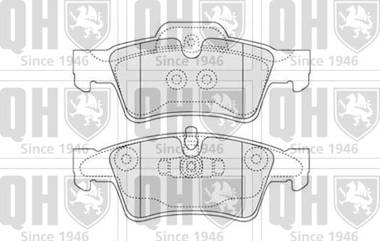 Quinton Hazell BP1525 - Тормозные колодки, дисковые, комплект autospares.lv