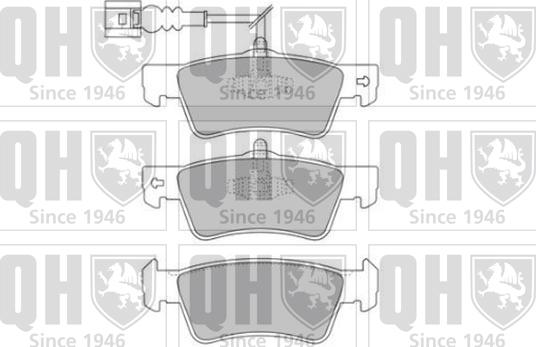 Quinton Hazell BP1698 - Тормозные колодки, дисковые, комплект autospares.lv