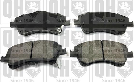 Quinton Hazell BP1649 - Тормозные колодки, дисковые, комплект autospares.lv