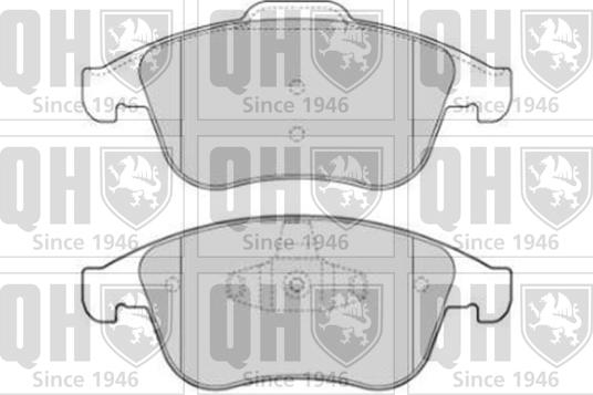 Quinton Hazell BP1644 - Тормозные колодки, дисковые, комплект autospares.lv