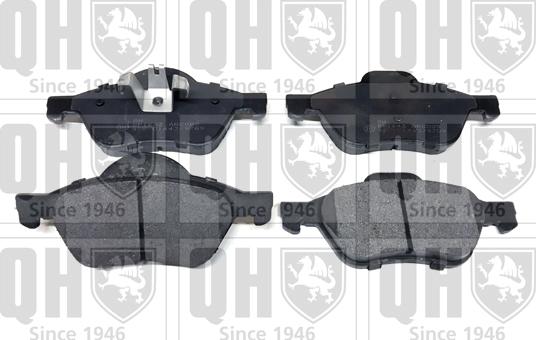 Quinton Hazell BP1643 - Тормозные колодки, дисковые, комплект autospares.lv