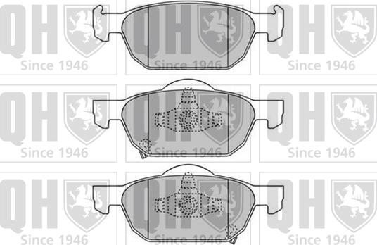 Quinton Hazell BP1658 - Тормозные колодки, дисковые, комплект autospares.lv