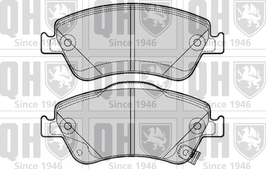 Quinton Hazell BP1652 - Тормозные колодки, дисковые, комплект autospares.lv