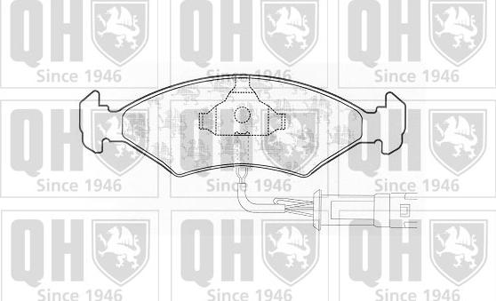 Quinton Hazell BP160 - Тормозные колодки, дисковые, комплект autospares.lv