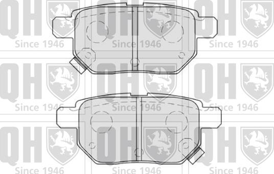 Quinton Hazell BP1619 - Тормозные колодки, дисковые, комплект autospares.lv