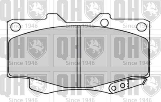 Quinton Hazell BP1616 - Тормозные колодки, дисковые, комплект autospares.lv