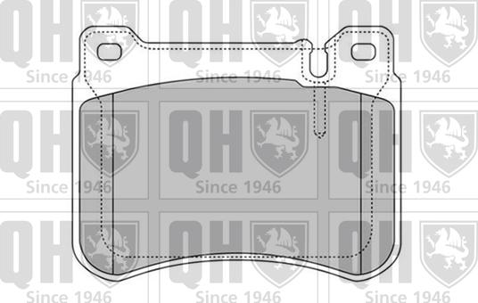 Quinton Hazell BP1612 - Тормозные колодки, дисковые, комплект autospares.lv