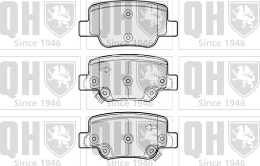 Quinton Hazell BP1684 - Тормозные колодки, дисковые, комплект autospares.lv