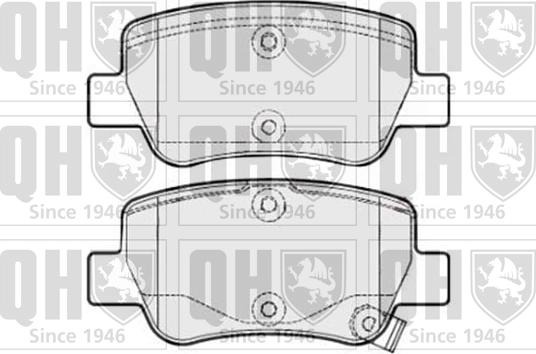 Quinton Hazell BP1680 - Тормозные колодки, дисковые, комплект autospares.lv