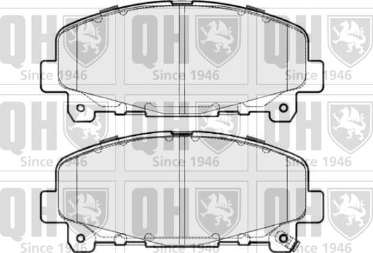 Quinton Hazell BP1687 - Тормозные колодки, дисковые, комплект autospares.lv