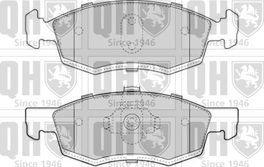 Quinton Hazell BP1639 - Тормозные колодки, дисковые, комплект autospares.lv