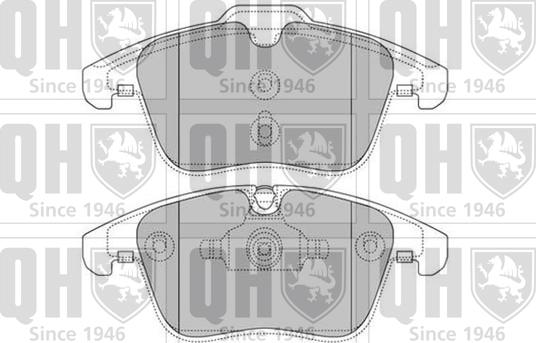 Quinton Hazell BP1629 - Тормозные колодки, дисковые, комплект autospares.lv