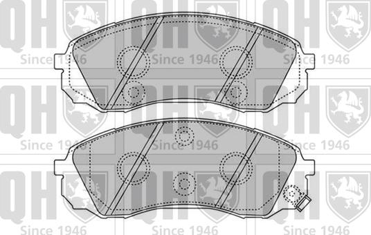 Quinton Hazell BP1628 - Тормозные колодки, дисковые, комплект autospares.lv