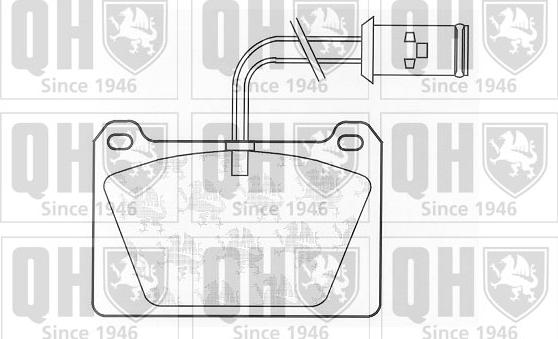 Quinton Hazell BP162 - Тормозные колодки, дисковые, комплект autospares.lv