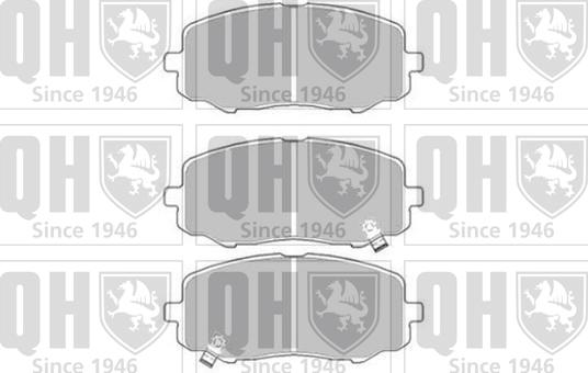Quinton Hazell BP1670 - Тормозные колодки, дисковые, комплект autospares.lv