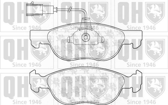 Quinton Hazell BP1047 - Тормозные колодки, дисковые, комплект autospares.lv