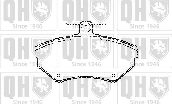 Quinton Hazell BP1063 - Тормозные колодки, дисковые, комплект autospares.lv