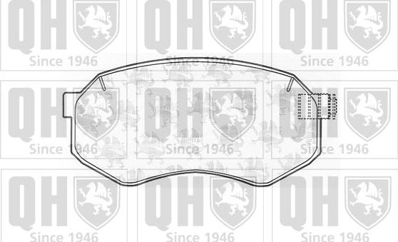 Quinton Hazell BP1001 - Тормозные колодки, дисковые, комплект autospares.lv