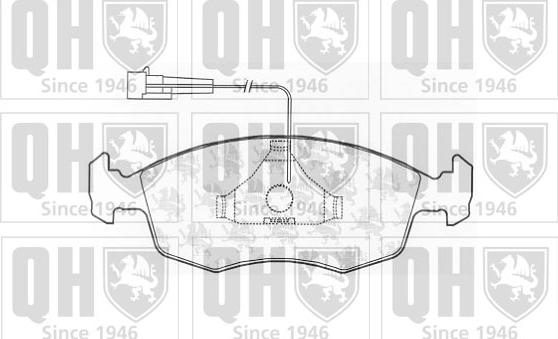 Quinton Hazell BP1002 - Тормозные колодки, дисковые, комплект autospares.lv