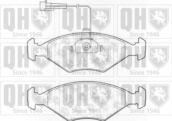 Quinton Hazell BP1014 - Тормозные колодки, дисковые, комплект autospares.lv