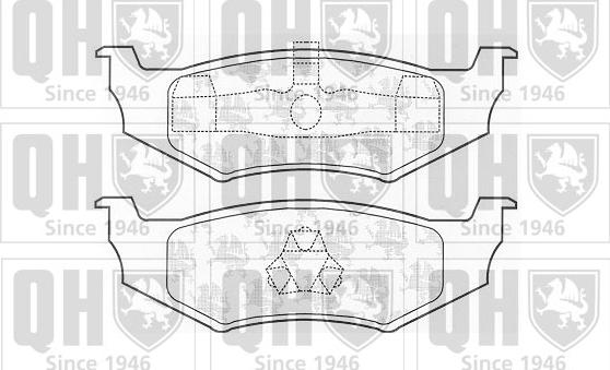 Quinton Hazell BP1035 - Тормозные колодки, дисковые, комплект autospares.lv