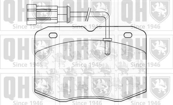 Quinton Hazell BP1030 - Тормозные колодки, дисковые, комплект autospares.lv