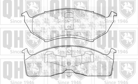 Quinton Hazell BP1031 - Тормозные колодки, дисковые, комплект autospares.lv