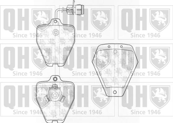 Quinton Hazell BP1037 - Тормозные колодки, дисковые, комплект autospares.lv