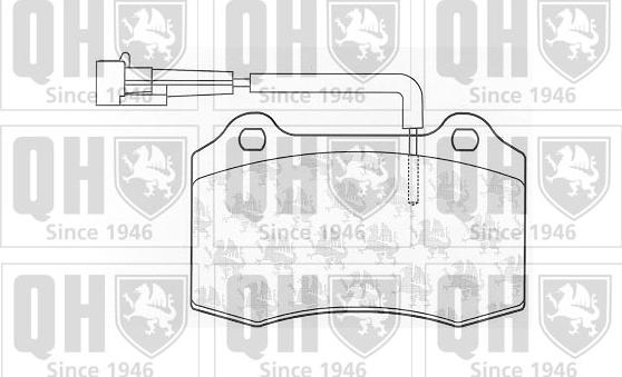 Quinton Hazell BP1028 - Тормозные колодки, дисковые, комплект autospares.lv