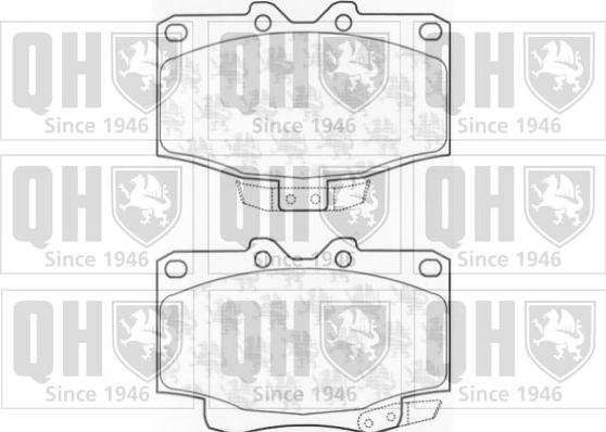 Quinton Hazell BP1027 - Тормозные колодки, дисковые, комплект autospares.lv