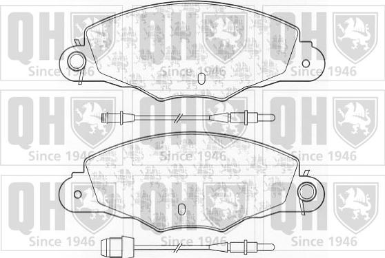 Quinton Hazell BP1077 - Тормозные колодки, дисковые, комплект autospares.lv