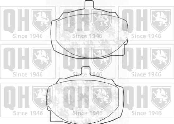 Quinton Hazell BP114 - Тормозные колодки, дисковые, комплект autospares.lv