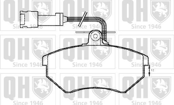 Quinton Hazell BP1159 - Тормозные колодки, дисковые, комплект autospares.lv