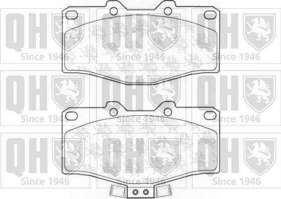 Quinton Hazell BP1160 - Тормозные колодки, дисковые, комплект autospares.lv