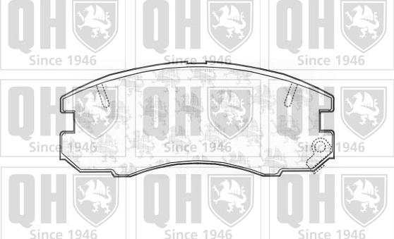 Quinton Hazell BP1161 - Тормозные колодки, дисковые, комплект autospares.lv