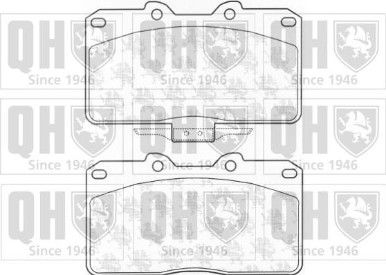 Quinton Hazell BP1162 - Тормозные колодки, дисковые, комплект autospares.lv